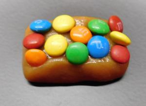 Salted caramel topped with mini m&m's